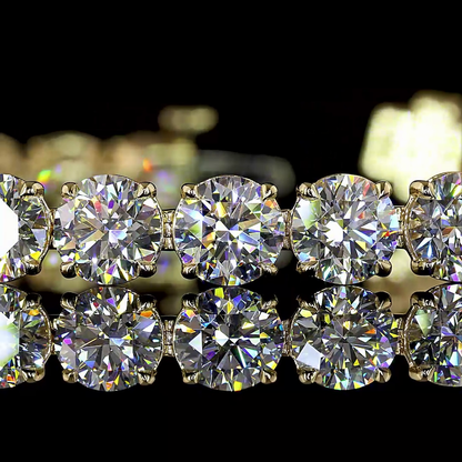 16.21 CTTW Round Lab Diamond Tennis Bracelet (E Color and VS Clarity)
