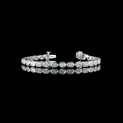 6.56 CTTW MIX Lab Grown Diamond Tennis Bracelet 6.5" (E Color and VS Clarity)