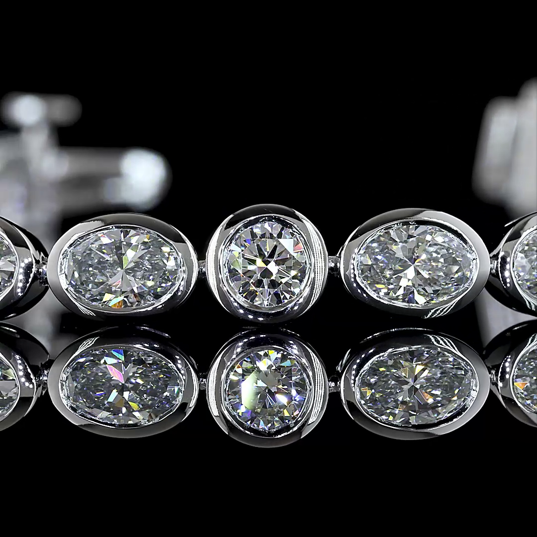 6.56 CTTW MIX Lab Grown Diamond Tennis Bracelet 6.5" (E Color and VS Clarity)
