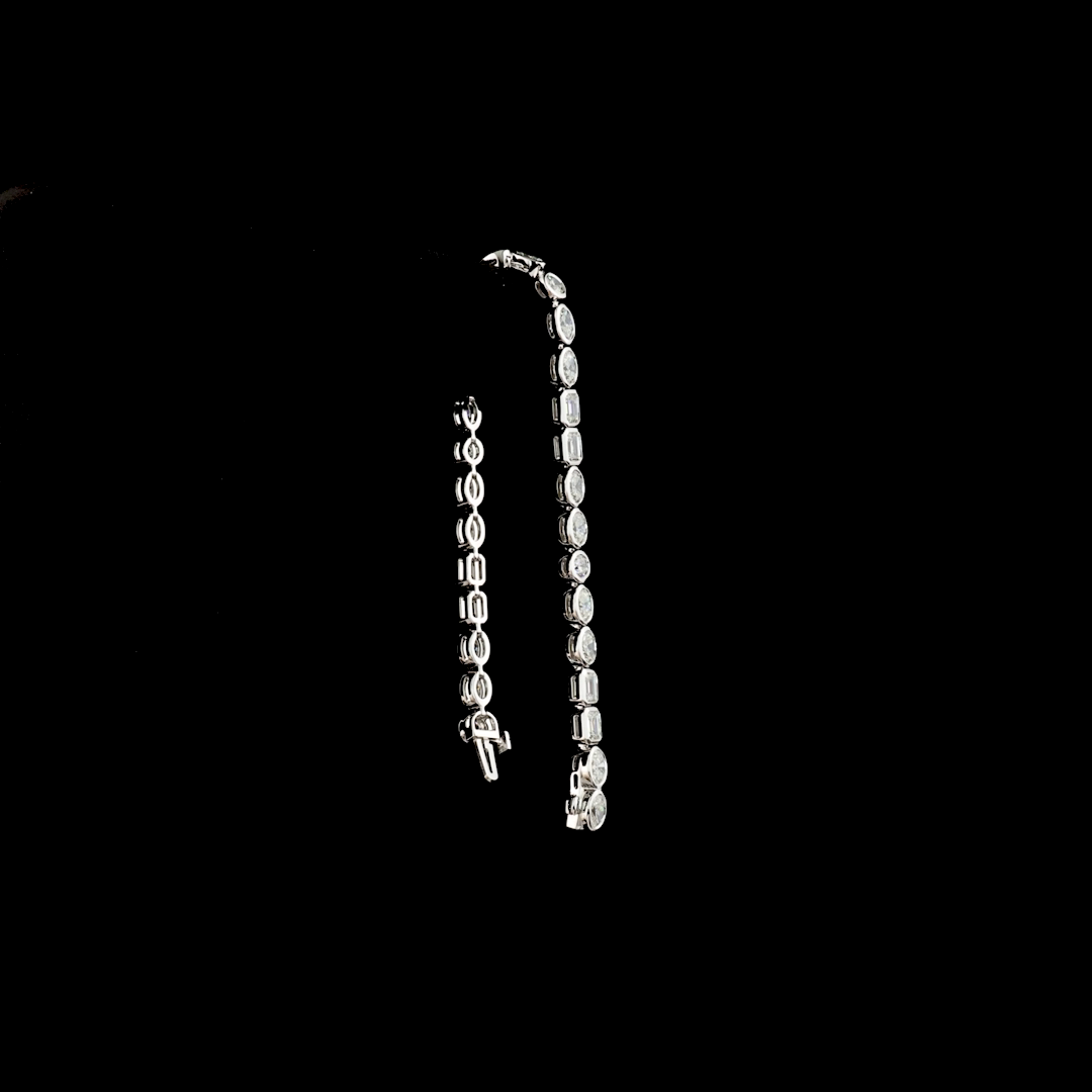 6.56 CTTW MIX Lab Grown Diamond Tennis Bracelet 6.5" (E Color and VS Clarity)