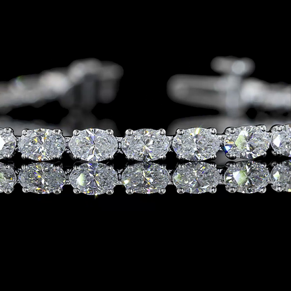 4.47 CTTW Oval Lab Diamond Tennis Bracelet (E Color and VS Clarity)