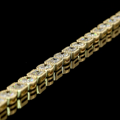 7.43 CTTW Emerald Lab Diamond Tennis Bracelet (E Color and VS1 Clarity)