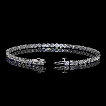 5.81 CTTW Round Lab Diamond Tennis Bracelet 7" 14k White Gold (F Color and VS2 Clarity)