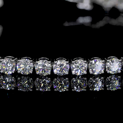 5.81 CTTW Round Lab Diamond Tennis Bracelet 7" 14k White Gold (F Color and VS2 Clarity)