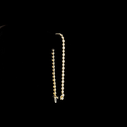 5.42 CTTW Round Natural Diamond Tennis Bracelet 7" (H Color and SI Clarity)