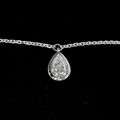 2.31 CTTW Pear Lab Diamond Station Bracelet (E Color and VS Clarity)