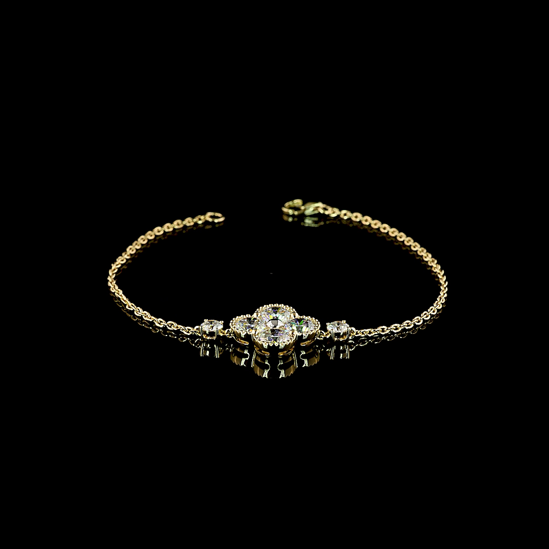 3.08 CTTW Round Lab Diamond Special Bracelet (E Color and VS Clarity)