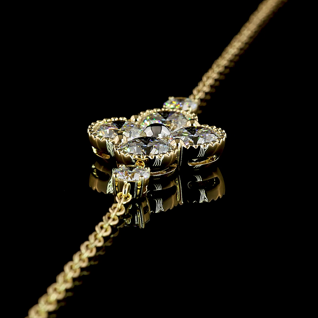 3.08 CTTW Round Lab Diamond Special Bracelet (E Color and VS Clarity)