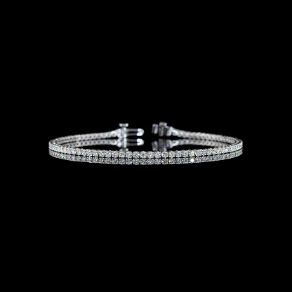 2.33 CTTW Round Lab Diamond Tennis Bracelet (F Color and VS2 Clarity)