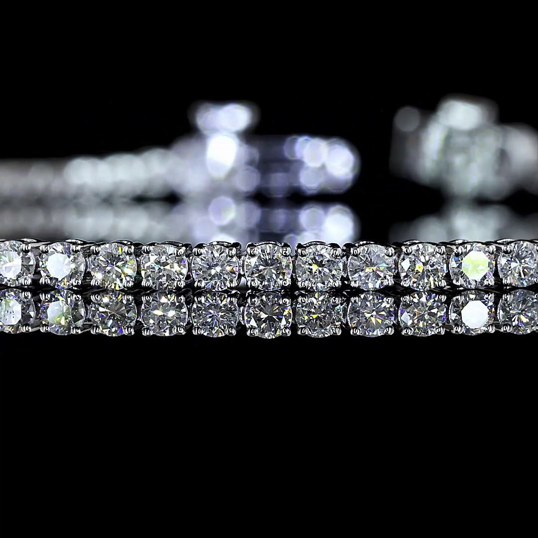 2.33 CTTW Round Lab Diamond Tennis Bracelet (F Color and VS2 Clarity)