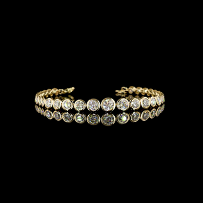 5.94 CTTW Round Lab Diamond Riviera Bracelet (E Color and VS Clarity)