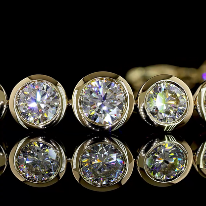 5.59 CTTW Round Lab Diamond Riviera Bracelet (E Color and VS Clarity)