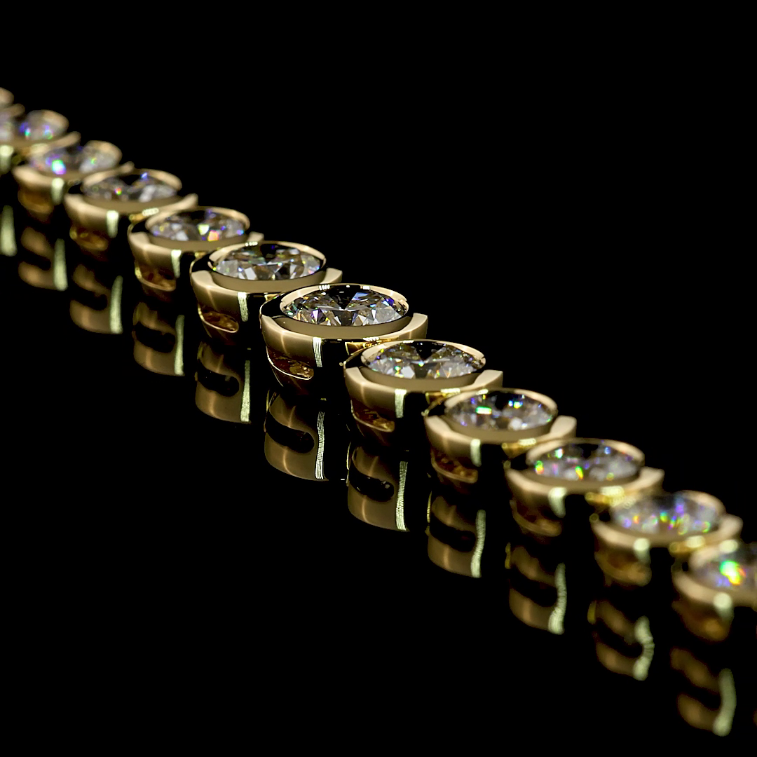 5.59 CTTW Round Lab Diamond Riviera Bracelet (E Color and VS Clarity)