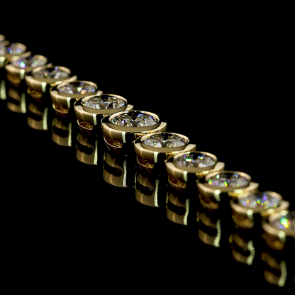 5.59 CTTW Round Lab Diamond Riviera Bracelet (E Color and VS Clarity)