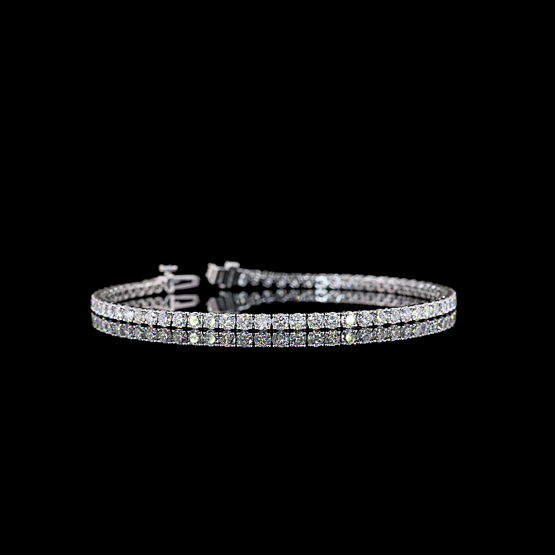 4.96 CTTW Round Lab Diamond Tennis Bracelet (E Color and VS1 Clarity)