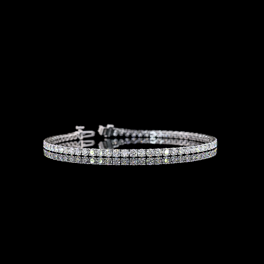 4.96 CTTW Round Lab Diamond Tennis Bracelet (E Color and VS1 Clarity)