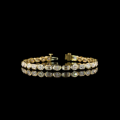 8.79 CTTW Oval Lab Grown Diamond Tennis Bracelet 7" (E Color and VS1 Clarity)