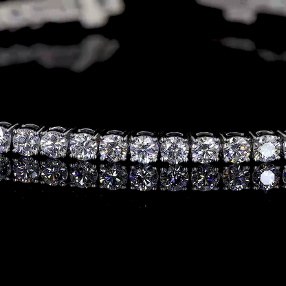 3.48 CTTW Round Lab Diamond Tennis Bracelet 6.75" 14k White Gold (E Color and VS1 Clarity)