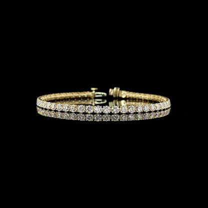 6.79 CTTW Round Natural Diamond Tennis Bracelet 7" (H Color and SI Clarity)