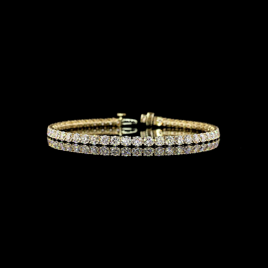 6.79 CTTW Round Natural Diamond Tennis Bracelet 7" (H Color and SI Clarity)