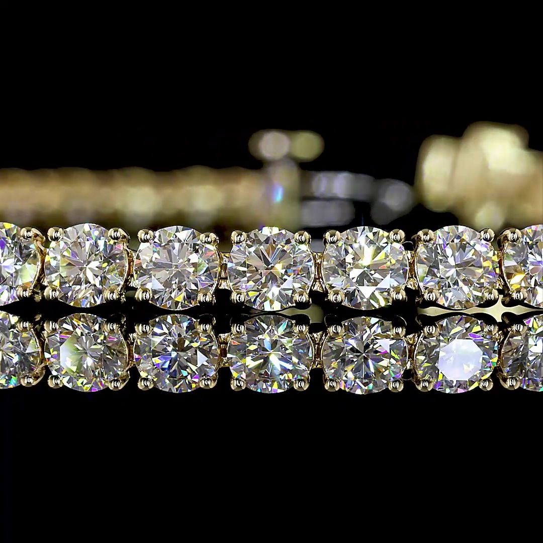 6.79 CTTW Round Natural Diamond Tennis Bracelet 7" (H Color and SI Clarity)
