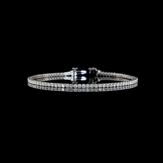 2.17 CTTW Round Lab Diamond Tennis Bracelet (G Color and VS2 Clarity)