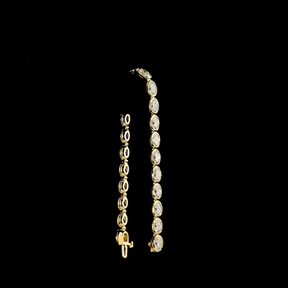 11.48 CTTW Oval Lab Diamond Tennis Bracelet (E Color and VS Clarity)