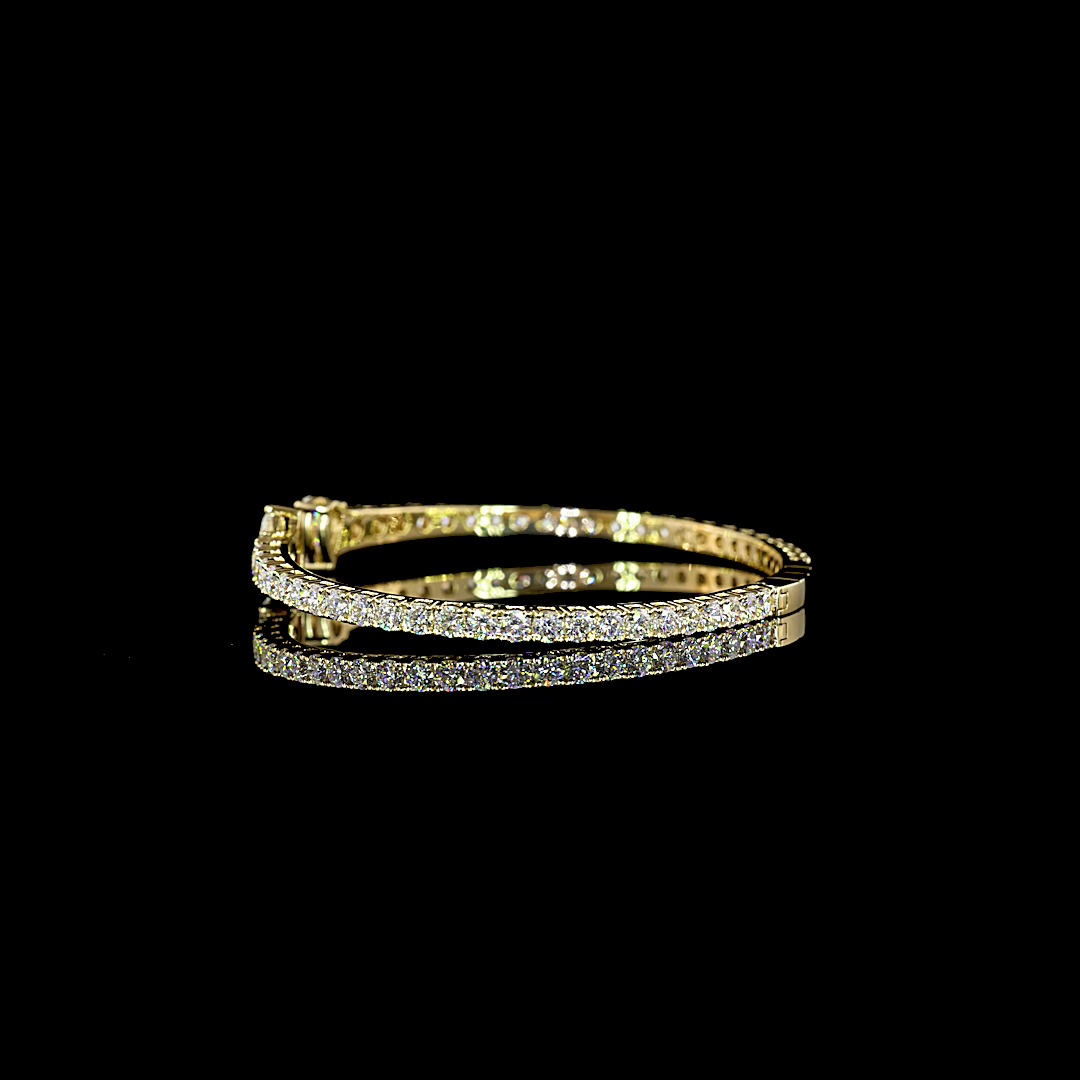 4.26 CTTW Pear Lab Diamond Bangles Bracelet (E Color and VS Clarity)