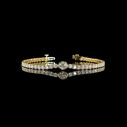 5.93 CTTW Round Lab Diamond Tennis Bracelet (F Color and VS1 Clarity)