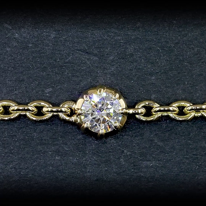 0.66 CTTW Round Lab Diamond Station Bracelet (E Color and VS1 Clarity)