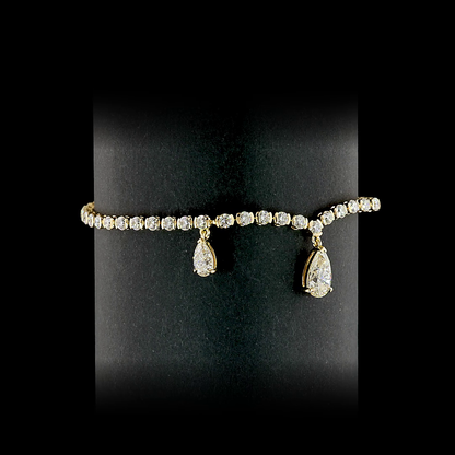 3.97 CTTW Pear Lab Diamond Special Bracelet (F Color and VS1 Clarity)
