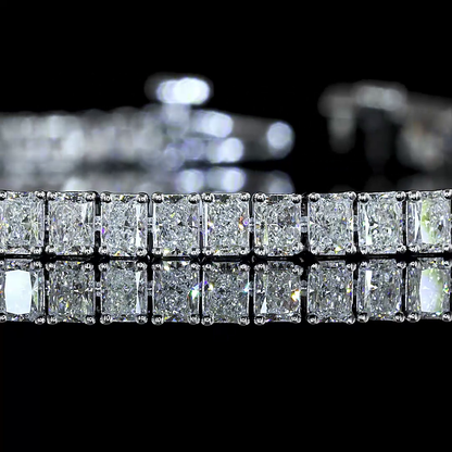 5.12 CTTW Radiant Lab Grown Diamond Tennis Bracelet 7" (E Color and VS1 Clarity)