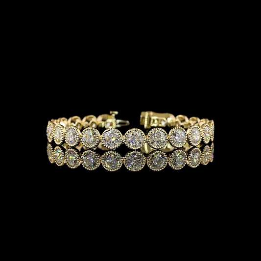 20.36 CTTW Round Lab Diamond Tennis Bracelet (E Color and VS Clarity)