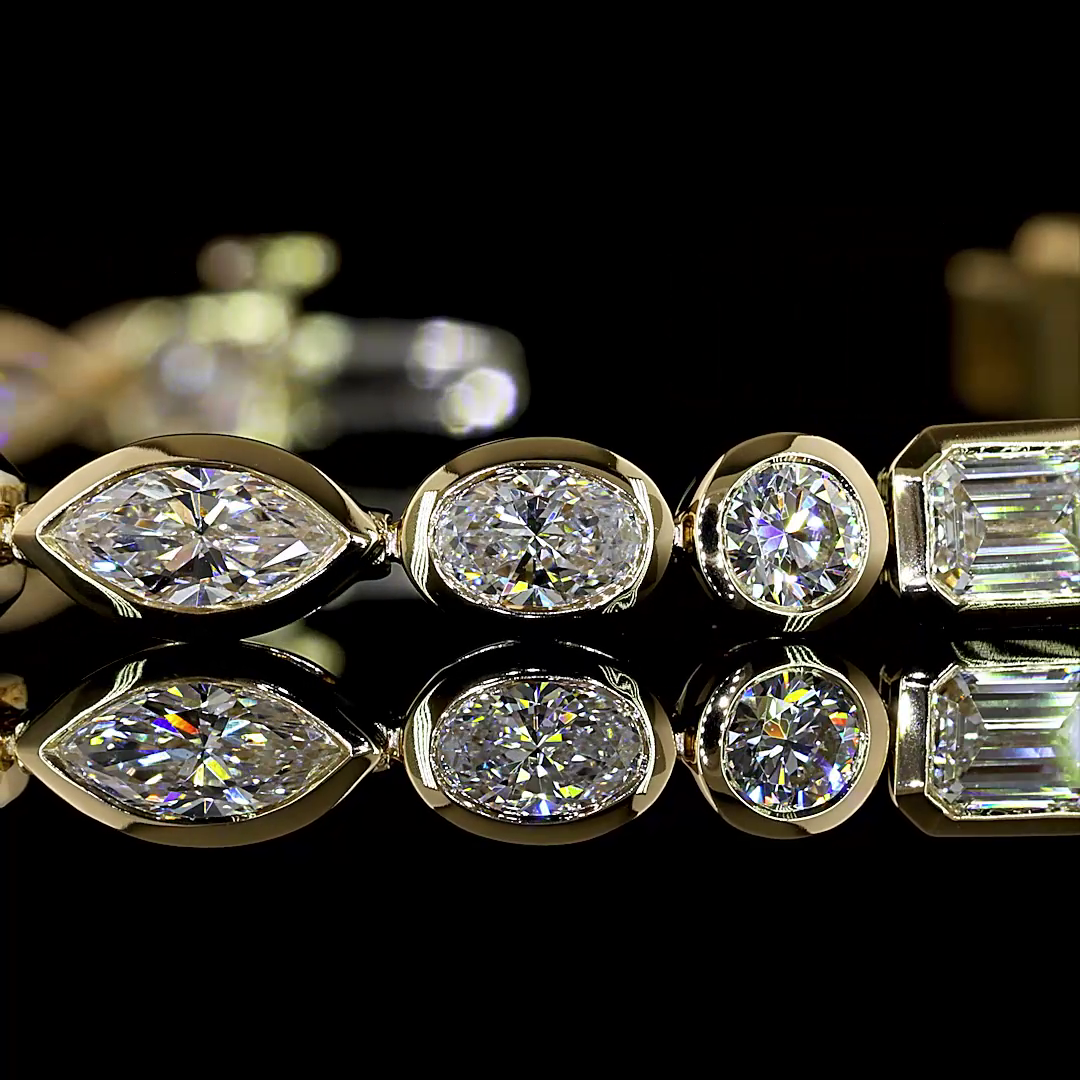 6.12 CTTW MIX Lab Grown Diamond Tennis Bracelet 6.5" (E Color and VS Clarity)