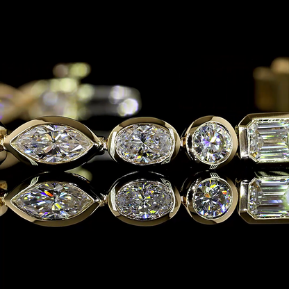 6.12 CTTW MIX Lab Grown Diamond Tennis Bracelet 6.5" (E Color and VS Clarity)