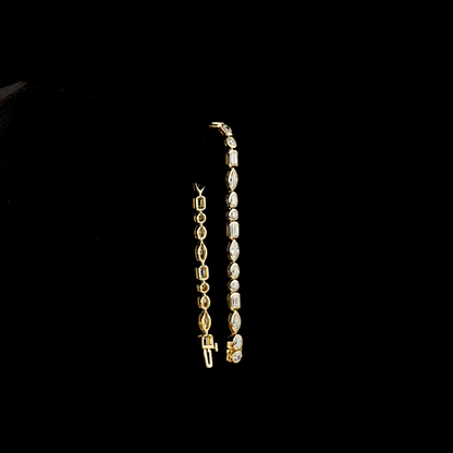 6.12 CTTW MIX Lab Grown Diamond Tennis Bracelet 6.5" (E Color and VS Clarity)