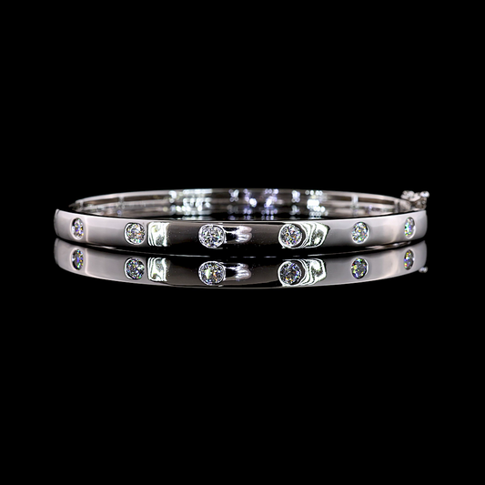 0.72 CTTW Round Lab Diamond Bangles Bracelet (E Color and VS Clarity)