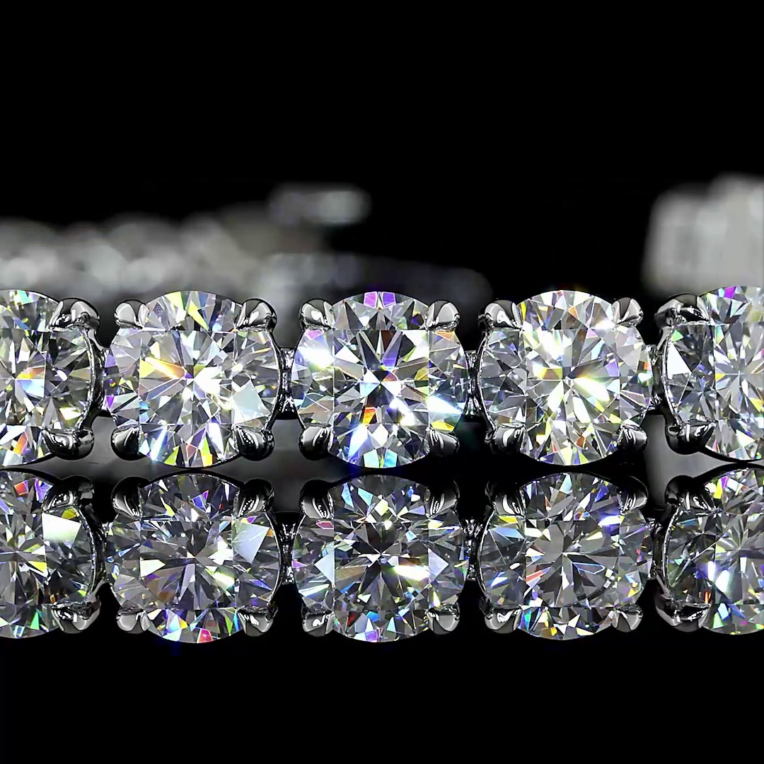 17.09 CTTW Round Lab Grown Diamond Tennis Bracelet 7" (E Color and VS Clarity)