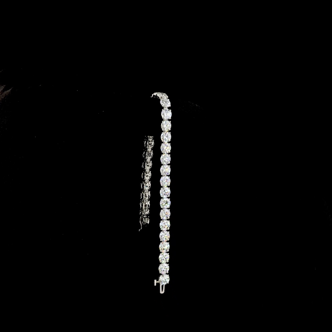 17.09 CTTW Round Lab Grown Diamond Tennis Bracelet 7" (E Color and VS Clarity)