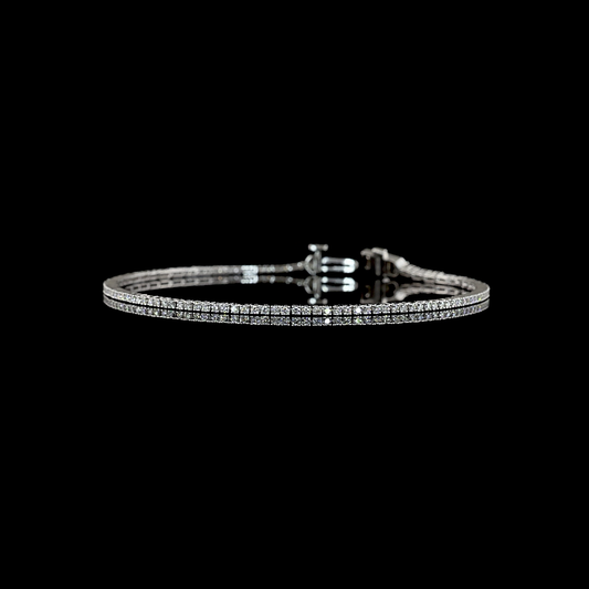 0.99 CTTW Round Lab Diamond Tennis Bracelet (E Color and VS Clarity)