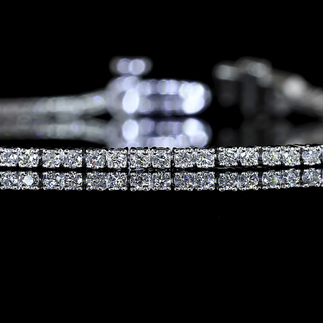 0.99 CTTW Round Lab Diamond Tennis Bracelet (E Color and VS Clarity)