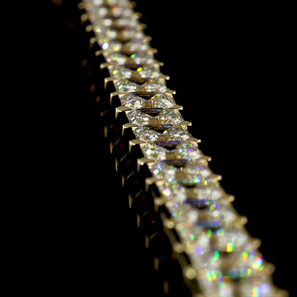 36.98 CTTW Asscher Lab Diamond Tennis Bracelet (D Color and VVS2 Clarity)