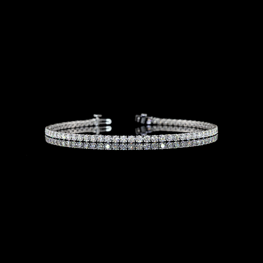 5.14 CTTW Round Lab Diamond Tennis Bracelet (E Color and VS Clarity)