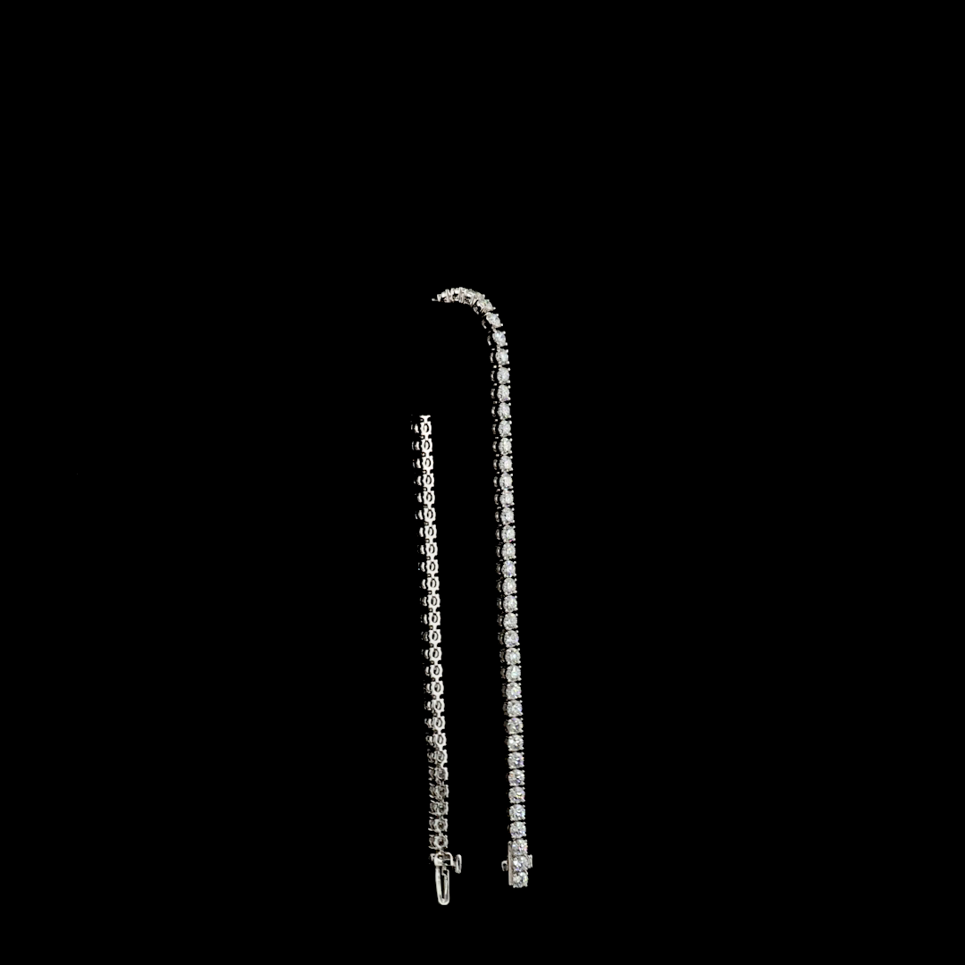 5.14 CTTW Round Lab Diamond Tennis Bracelet (E Color and VS Clarity)