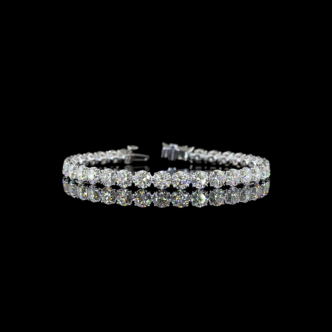 16.81 CTTW Round Lab Grown Diamond Tennis Bracelet 7" (E Color and VS1 Clarity)