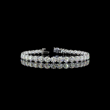 16.81 CTTW Round Lab Grown Diamond Tennis Bracelet 7" (E Color and VS1 Clarity)