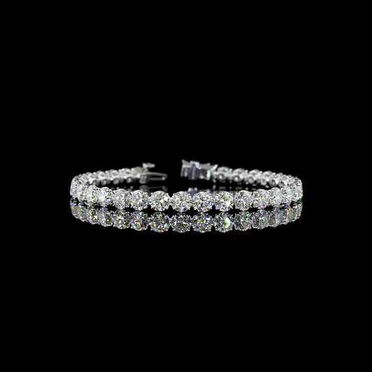 16.81 CTTW Round Lab Grown Diamond Tennis Bracelet 7" (E Color and VS1 Clarity)