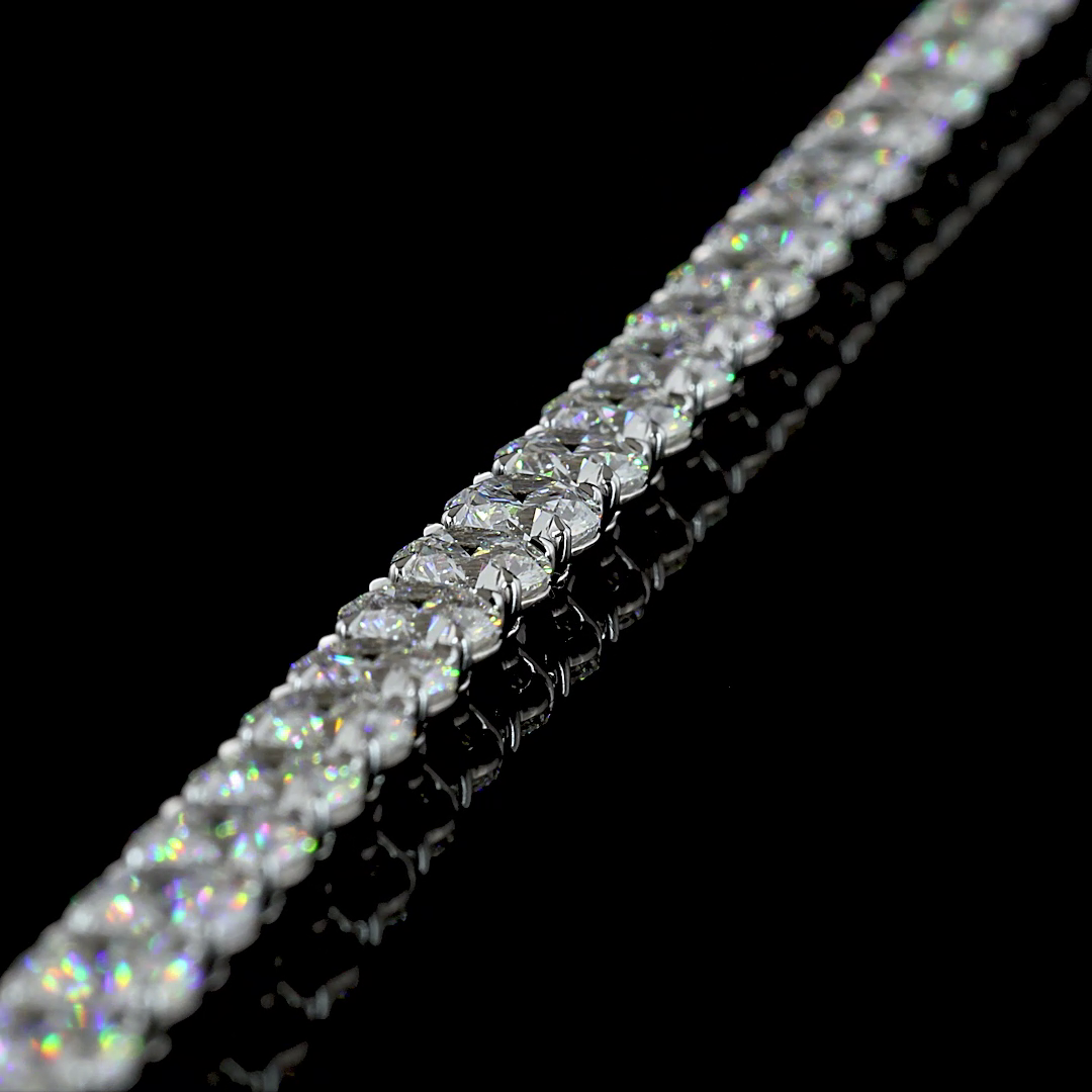 16.81 CTTW Round Lab Grown Diamond Tennis Bracelet 7" (E Color and VS1 Clarity)