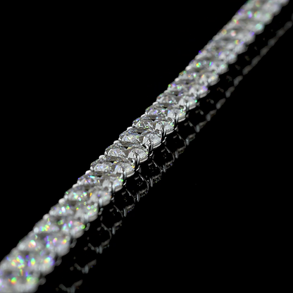 16.81 CTTW Round Lab Grown Diamond Tennis Bracelet 7" (E Color and VS1 Clarity)