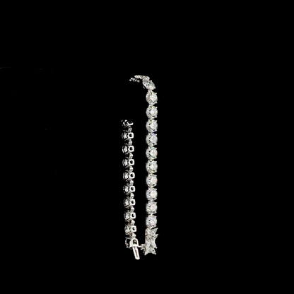 26.04 CTTW Round Lab Diamond Tennis Bracelet (E Color and VS1 Clarity)